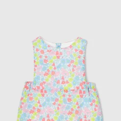 Combinaison bébé fille en tissu Liberty - blanc/multicolore