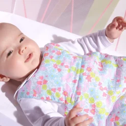 Combinaison bébé fille en tissu Liberty - blanc/multicolore