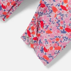 Combinaison bébé fille en Tissu Liberty - rose/multicolore