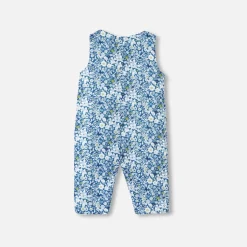 Combinaison bébé fille en Tissu Liberty - bleu/multicolore