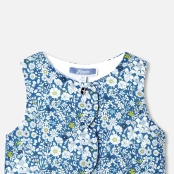 Combinaison bébé fille en Tissu Liberty - bleu/multicolore