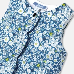 Combinaison bébé fille en Tissu Liberty - bleu/multicolore