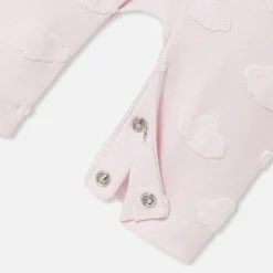 Combinaison bébé fille motif nuage - rose pale jacadi