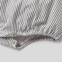 Combinaison bébé garçon bi-matière - blanc/gris