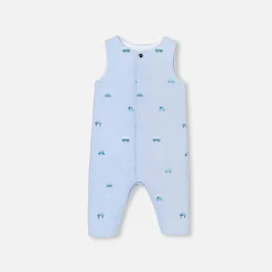 Combinaison bébé garçon en Oxford - bleu/multicolore