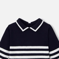 Combinaison bébé garçon en tricot - marine/multicolore