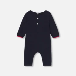 Combinaison bébé garçon en tricot - marine/multicolore