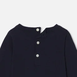 Combinaison bébé garçon en tricot - marine/multicolore