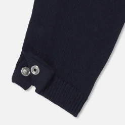 Combinaison bébé garçon en tricot - marine/multicolore