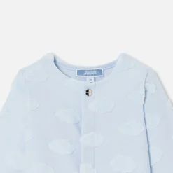 Combinaison bébé garçon motif nuage - bleu pale