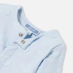 Combinaison bébé garçon motif nuage - bleu pale