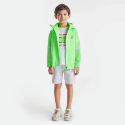 Coupe-vent enfant - blanc/vert