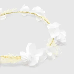 Couronne de fleurs bébé fille - blanc jacadi