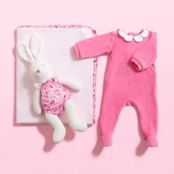 Couverture double épaisseur en polaire - rose/multicolore