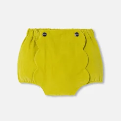 Culotte bébé fille en velours - cumin