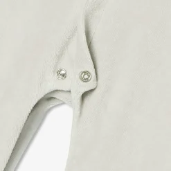 Dors-bien bébé en velours - gris givre