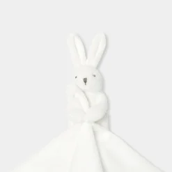 Doudou lapin - blanc/gris