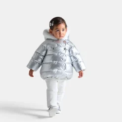 Doudoune bébé fille - argent
