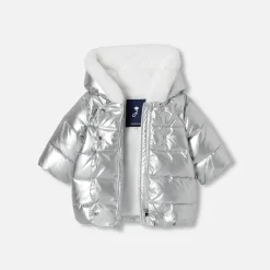 Doudoune bébé fille - argent