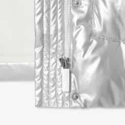 Doudoune longue enfant fille - argent