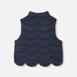 Doudoune sans manches bébé fille réversible - rose/multicolore