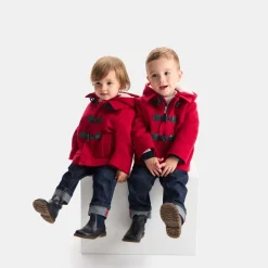 Duffle coat bébé - rouge rubis