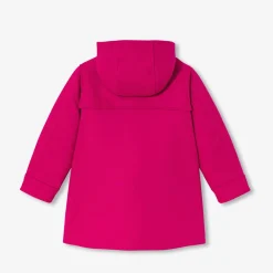 Duffle-coat enfant fille en laine - rose grenadine