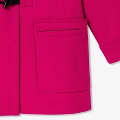 Duffle-coat enfant fille en laine - rose grenadine