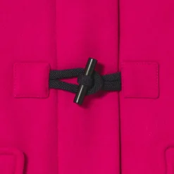 Duffle-coat enfant fille en laine - rose grenadine