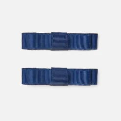 Duo de barrettes à nœud plat enfant fille - marine jacadi