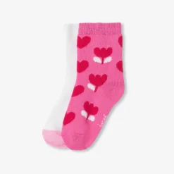 Duo de chaussettes bébé fille - rose/multicolore
