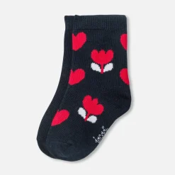 Duo de chaussettes bébé fille - marine/multicolore