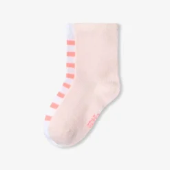 Duo de chaussettes bébé fille - rose bubble