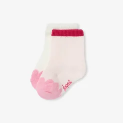 Duo de chaussettes bébé fille - rose/multicolore
