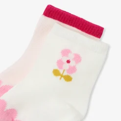 Duo de chaussettes bébé fille - rose/multicolore