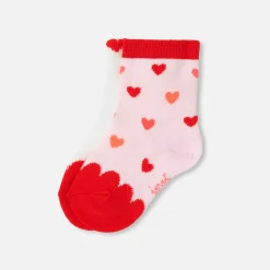 Duo de chaussettes bébé fille - rose/multicolore