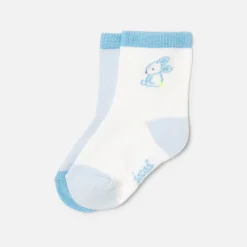 Duo de chaussettes bébé garçon - bleu/multicolore