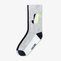 Duo de chaussettes enfant garçon - gris/bleu