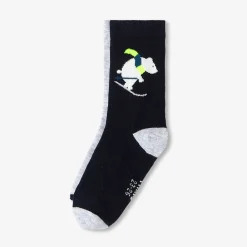 Duo de chaussettes enfant garçon - gris/bleu