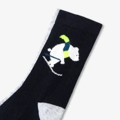 Duo de chaussettes enfant garçon - gris/bleu
