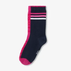 Duo de chaussettes hautes enfant fille - rose/rouge