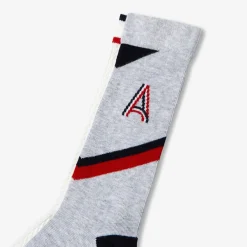 Duo de chaussettes hautes enfant garçon - rouge/multicolore