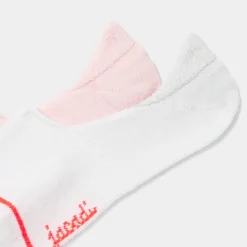 Duo de chaussettes invisibles enfant fille - blanc/rose