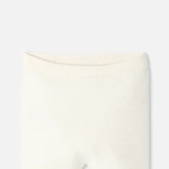 Ensemble bébé en laine point mousse - blanc doux jacadi