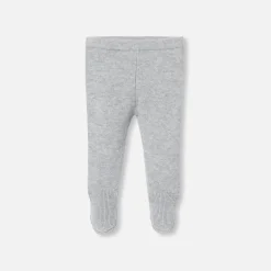 Ensemble bébé en tricot jersey - gris/ecru