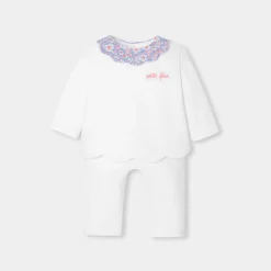Ensemble bébé fille en double jersey - blanc jacadi