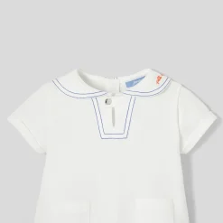 Ensemble bébé garçon - blanc/bleu