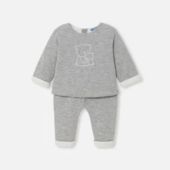 Ensemble confort bébé en jersey - gris chine clair jacadi