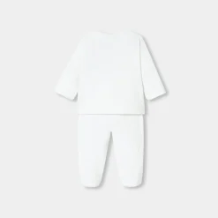 Ensemble confort bébé en velours - blanc jacadi