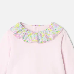Ensemble confort bébé fille en jersey - rose pale jacadi